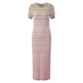 Short Sleeve Ombré Knit Maxi